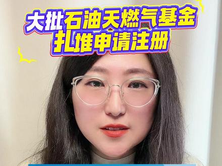 大批石油天燃气指数基金扎堆申请注册,不到一个月就有10只申请#原油 #油气 #ETF #LOF