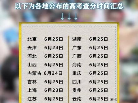 高考放榜倒计时 多省份公布高考查分时间