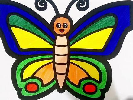 #简笔画 #儿童简笔画 #一起来画画 #育儿简笔画 儿童简笔画教程蝴蝶