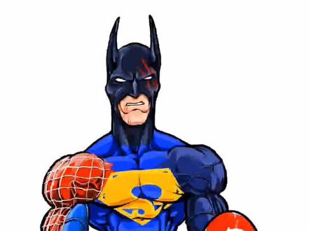 复仇者联盟美队蜘蛛侠雷神钢铁侠和金刚狼死侍超人蝙蝠侠合体,谢谢点赞关注,每天更新奇葩画画