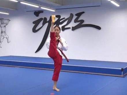 #跆拳道 有级者公认品势#太极二章 标准示范(背面)#持续更新 @抖音小助手