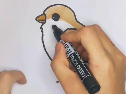 第二集:会写字就能学会的麻雀简笔画,你们那的麻雀有没有黑色的脸颊呢?#简笔画 #画画 #育儿