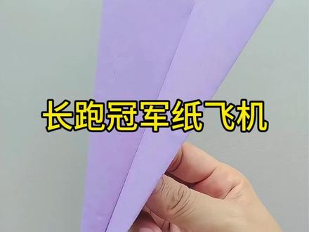 长跑冠军纸飞机 #简单易学的折纸教程 #纸折飞机 #手工#儿童玩具 #dou+小助手