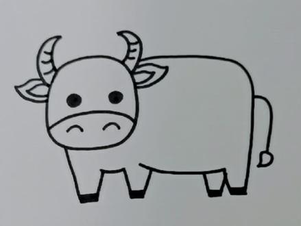 #简笔画#画画教程#抖音小助手#抖音热门#家禽 画个可爱的小牛