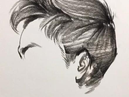 男生的飞机头怎么画呢 学会了吗#美术生 #画画 #速写教学 #速写 #速写人物