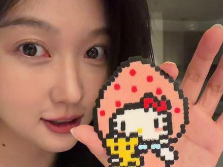 用3D打印机打印拼豆来拼拼豆!最后效果还不错诶!#3d打印 #拼豆