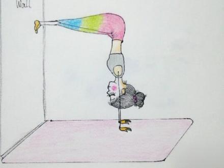 瑜伽小人,坚持,才会收获美好~#手绘瑜伽小人 @抖音小助手