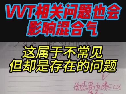 2月28日 (5) #混合气过浓 #混合气稀 #vvt电磁阀 #气门 修车分主次,先理思路,后动手。牛马才能活得久。