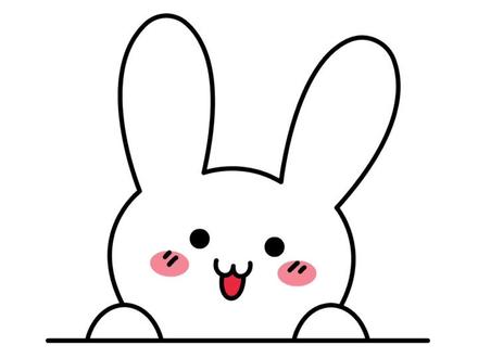 小白兔简笔画,看看可不可爱☺️