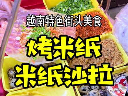 越南街头小吃米纸即能烤又能拌
#越南美食 #街头美食 #越南米纸新吃法