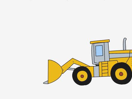 工程车系列铲车简笔画 #铲车简笔画 #工程车简笔画 #儿童简笔画教程