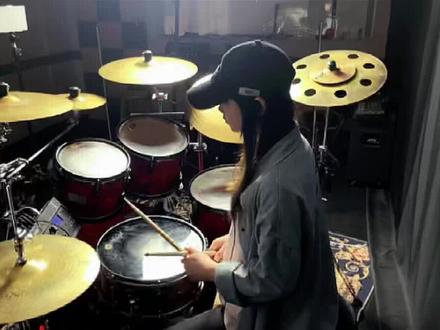 《想去海边》完整版 快来围观😜#架子鼓 #女鼓手