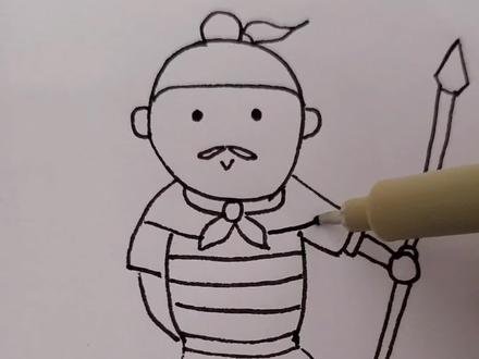 一看就会画 兵马俑#简笔画 #儿童简笔画 #乱涂乱画系列 #画画