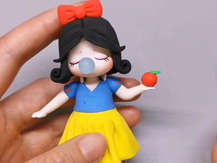 粘土白雪公主教程。#粘土 #手工