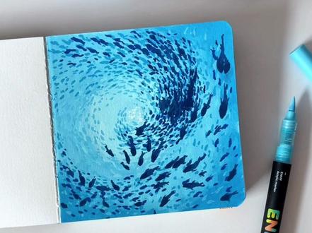 化身孤岛的鲸🐬
#丙烯马克笔 #画画 #教程