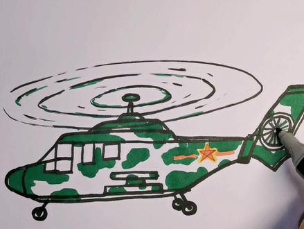 简笔画武装直升机。。。 #上热门 #儿童简笔画 #育儿简笔画 #一起学画画 #画直升机