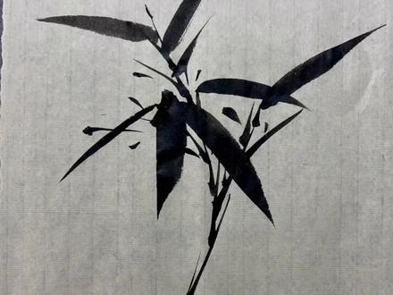 顶梢组合叠法示范 #国画 #国画竹子 #墨竹 #国画竹子的画法 #零基础学画画 @DOU+小助手 @DOU+上热门