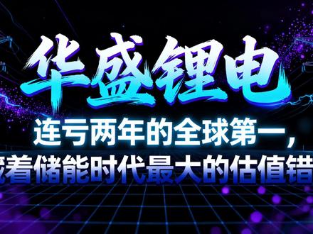 华盛锂电-连亏两年的全球第一
#华盛锂电 #投资 #理财