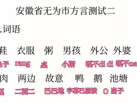 十里不同音,安徽方言有很多种,其中无为话很具特色。#搞笑 #安徽方言 #无为方言 #家乡话 #无为话