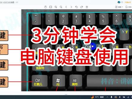 三分钟学会电脑键盘使用,电脑键盘功能基础知识各个键读法全图解 #电脑键盘 #电脑键盘知识 #电脑基础知识