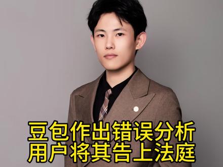 豆包作出错误分析,用户将其告上法庭 #法律 #搞笑 #豆包 #律师 #社会百态