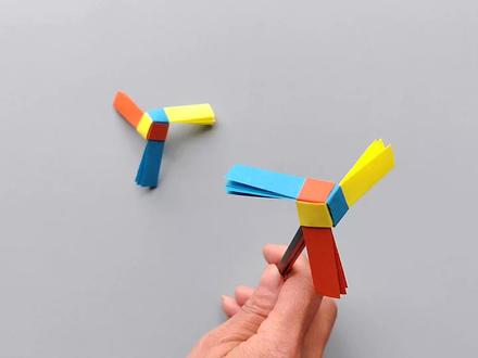 笔尖风车折纸,轻轻一吹,转个不停,太好玩了#自制玩具 #手工玩具 #折纸玩具 #幼儿手工 #折纸 #竹蜻蜓