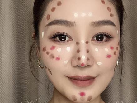 邪修波点修容硬控早八妆容,快速出门妥妥的#修容#邪修化妆 #化妆师画自己 #早八妆容 #快速出门妆