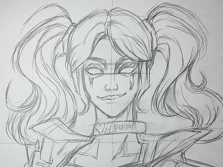 依旧十字定位起稿绘画一期和平精英中的角色狂魅哈莉过程,走起! #动漫人物绘画 #创作者中心 #日常瞎画 #和平精英 #和平精英同人团 @抖音小助手