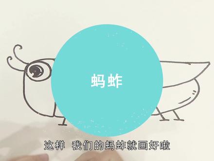 简笔画画蚂蚱#画画 #儿童简笔画 #一起学画画 #蚂蚱 #北京画时代美术