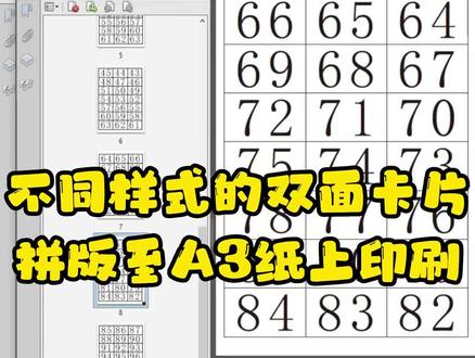 #pdf拼版教程 #拼版印刷 #拼版软件 不同样式的双面卡片,拼版至A3纸上印刷。