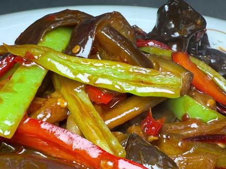 家庭少油版鱼香茄条,经典下饭菜#美食#热门