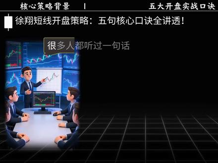 徐晓翔开盘定生死五句口诀 #股票 #股票知识 #股票干货 #短线 #财经