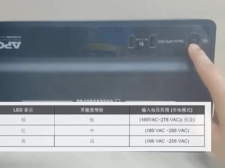 APC施耐德UPS如何设定BK650M2-CH的灵敏度 #电工电气 #弱电工程 #apc #施耐德 #ups