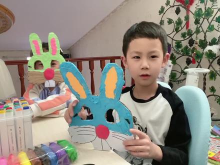 #新年第一个兔子手工 #圣诞节手工 快来一起和我做兔子面具🎭!#手工diy