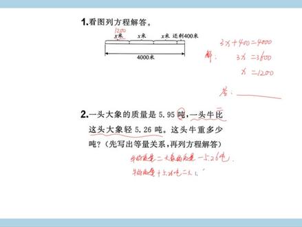 方程应用题专项讲练 #小学数学 #北师大版 #四年级 #方程