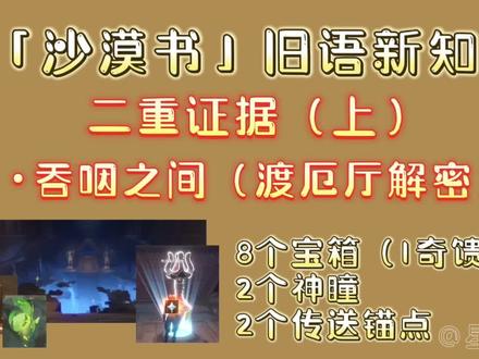 原神须弥『沙漠书』旧语新知:二重证据(上) 渡厄厅解密,获得权能「吞咽之间」#赤土之王与三朝圣者 #原神攻略 #原神沙漠书 #沙漠书 #原神