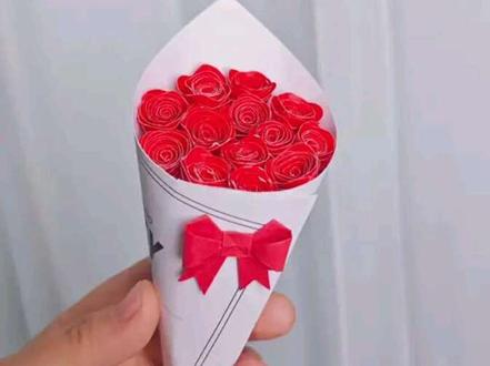情人节手工 #情人节手工 #情人节手工花 #迷你花束 #手工礼物 #折纸玫瑰花