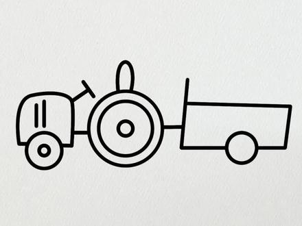 用O画拖拉机#简笔画 #一起学画画#画画#育儿 @DOU+上热门 #一学就会的简笔画