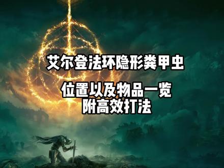 艾尔登法环全10只隐形粪甲虫屎壳郎详细位置以及获得战灰祈祷一览 #艾尔登法环 #艾尔登法环攻略 #战灰 #游戏攻略