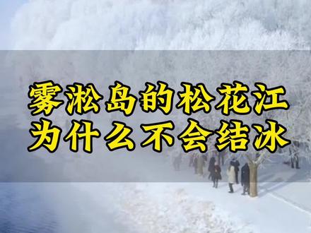 为什么松花江水一年到头也不结冰呢?为什么吉林的雾凇出的这么好呢?一起来了解一下吧!
#吉林雾凇