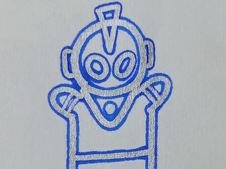 #简笔画 #简笔画教程 #奥特曼 动感光波~~~