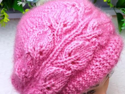 树叶花贝雷帽教程一#爱生活爱编织 #教程