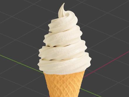 blender | 冰淇淋建模教程 #blender #3d建模 #甜筒 #教程 #冰淇淋