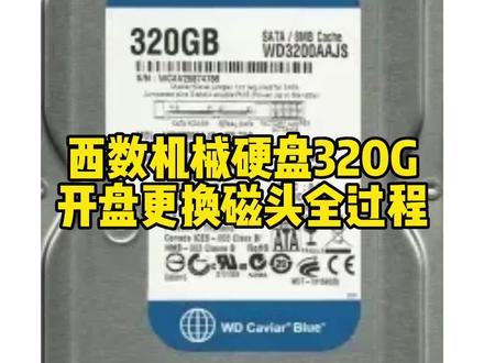 第278集 西数机械硬盘320G,开盘更换磁头全过程,北京上海广州深圳成都重庆武汉贵阳沈阳南京天津厦门合肥杭州苏州西安长沙南昌昆明硬盘数据恢复维修中心公司#硬盘开盘数据恢复 #深圳硬盘数据恢复 #硬盘数据恢复 #台式机硬盘数据恢复#移动硬盘数据恢复 @抖音小助手