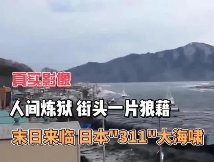 真实影像还原日本311特大灾害;所见之处皆是人间炼狱 #海啸 #311日本地震 #人间炼狱 #真实影像