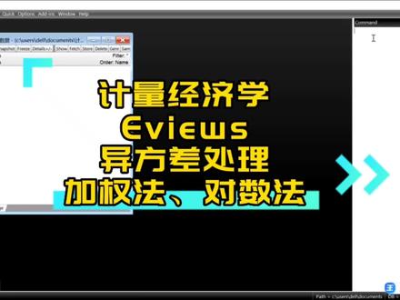计量经济学Eviews:异方差处理,加权最小二乘法对数模型#计量经济学 #Eviews #加权最小二乘法 #对数模型 #异方差处理 #White检验 #多元线性回归