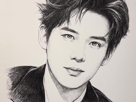 粉丝投稿画王安宇 #王安宇 #手绘 #素描