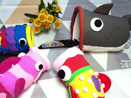 让孩子老老实实玩三天!#废物利用 #亲子 #手工 勇敢做自己,发挥想象力,创意无限,塑料瓶变好多鱼,玩粘土!