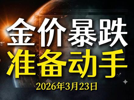 3月23日|金价暴跌!83年抛售2.0!机会来了 #投资
#黄金
#白银
#美股