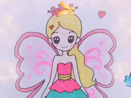 蝴蝶公主这样简单画#创作灵感 #儿童简笔画 #公主简笔画 #公主 #小女孩